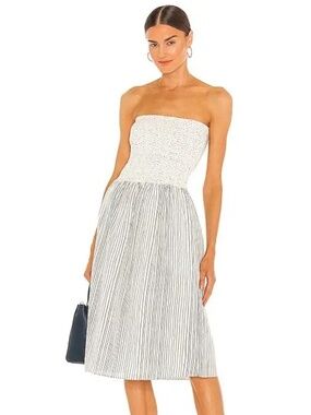 Rag & Bone Aster Pinstripe Strapless Dress | Size Small